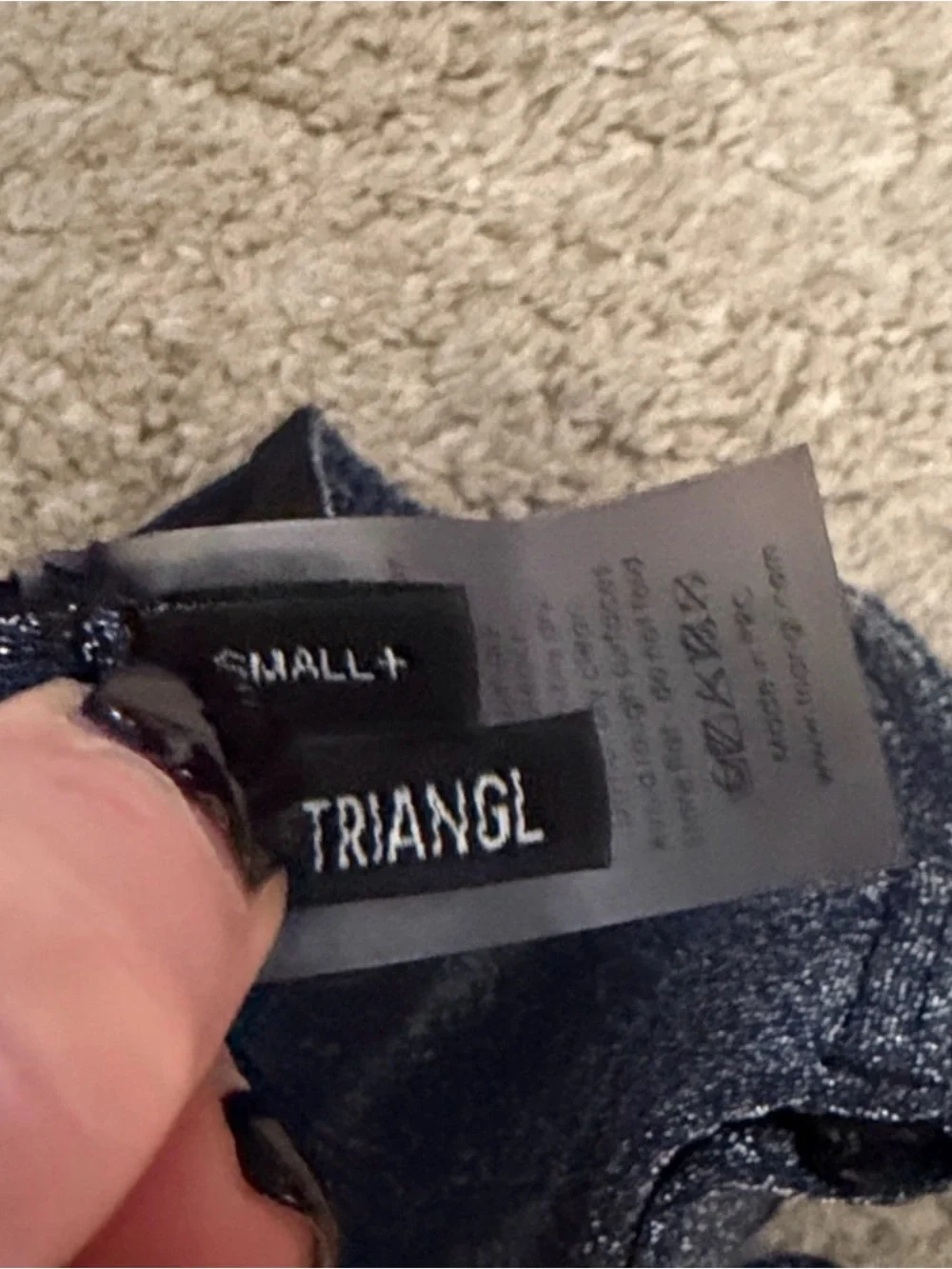 triangl swimwear Sparkle Navy Shimmery Bikini Set